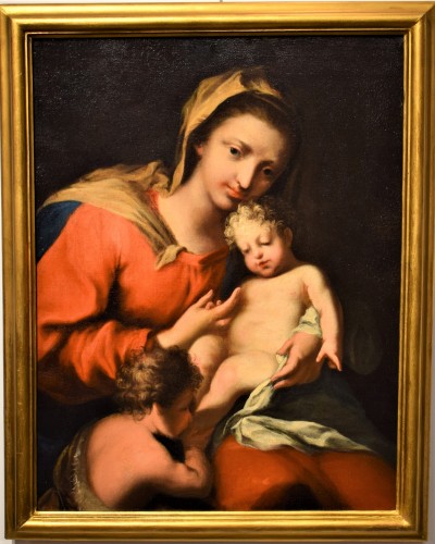Vierge and Child workshop of Jacopo Amigoni - Paintings & Drawings Style Louis XV